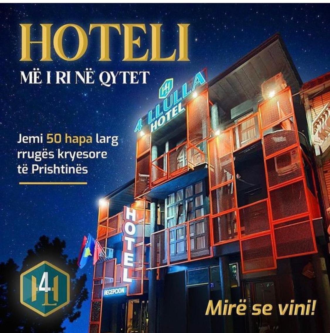 Hotel 4 Llulla Prishtine Bagian luar foto